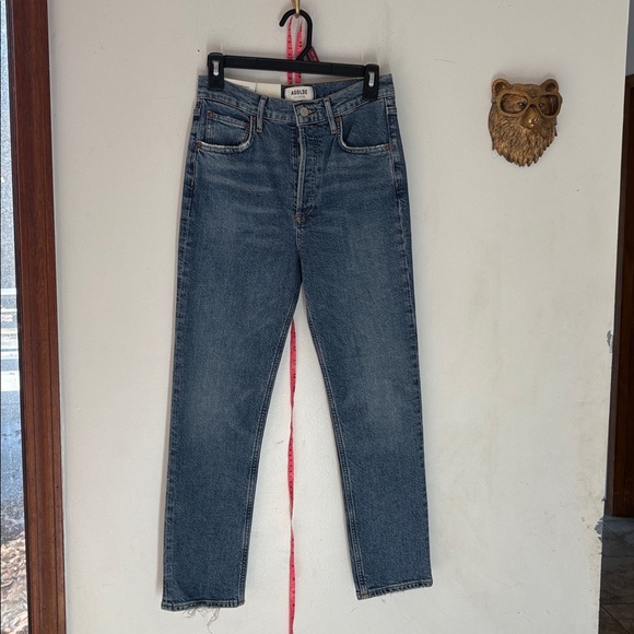 NWT Agolde Riley High Rise Straight Crop - Picture 2 of 7
